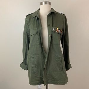 Willow and clay green embellished jacket